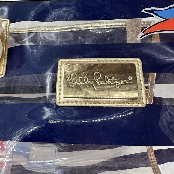 Lilly Pulitzer Shoreline Tote Raise The Sail Beach Bag Nautical Rare Preppy Cute - Picture 10 of 12